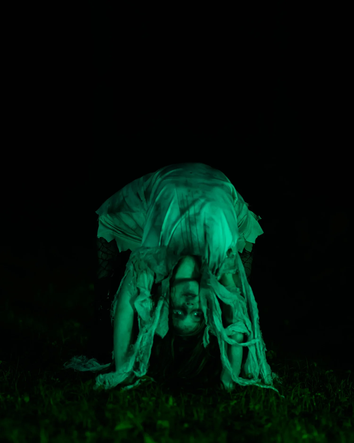A detailed set build at Nightmare's Gate haunted attraction